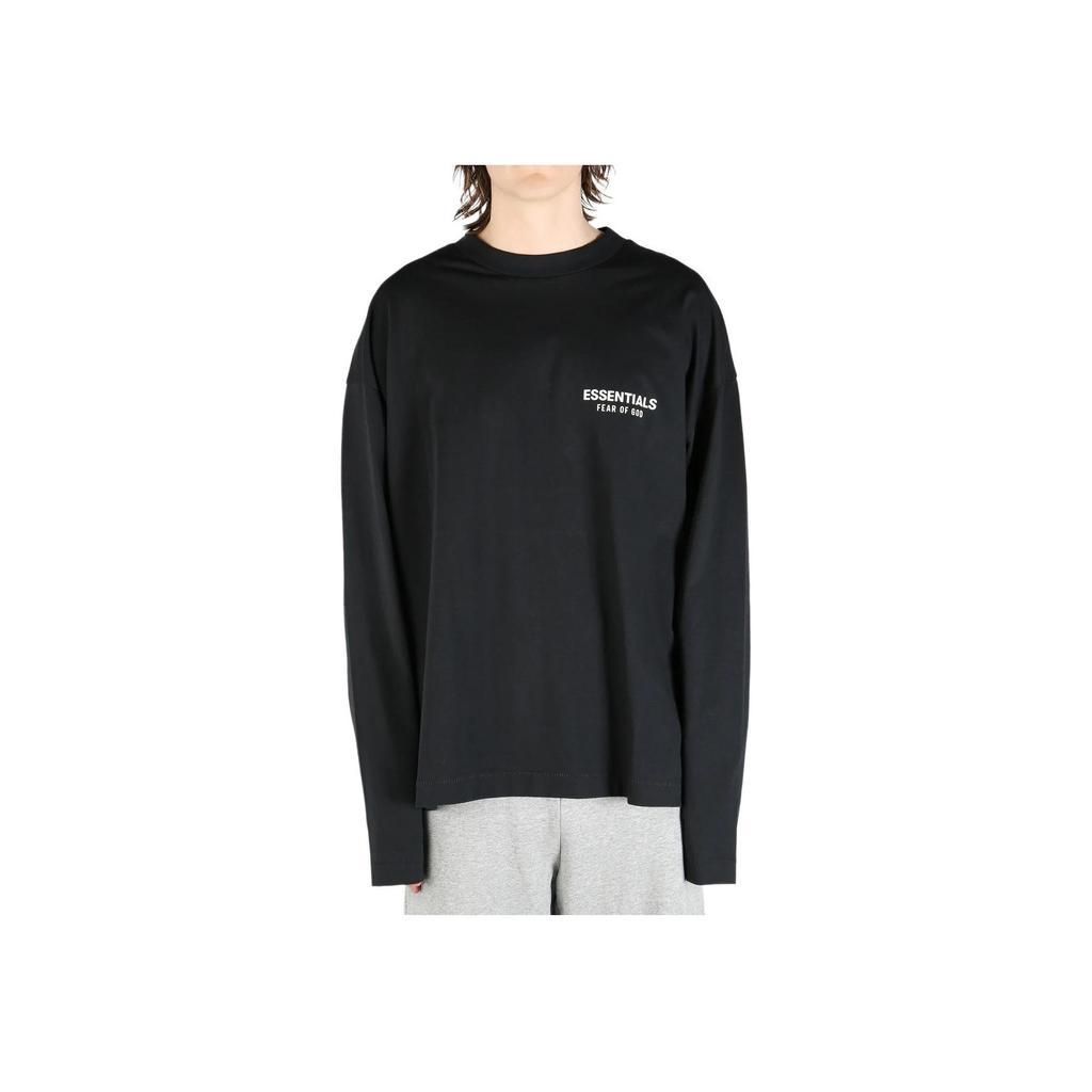 Fear of God Essentials Classic Long-Sleeve Tee Jet Black Men Tops 125AS254200F