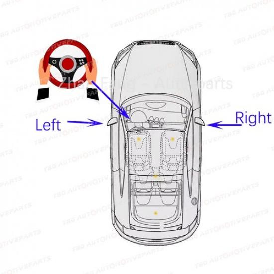 Side Mirror Cover For Tesla Model 3 2018 -  Wing View Mirror Shell Cap Cover