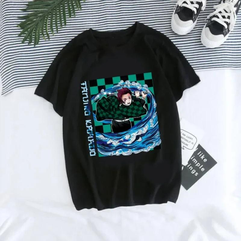 Japanese Anime Demon Slayer T Shirt Women Kimetsu No Yaiba Nezuko Tshirt Unisex Tanjirou Kamado Graphic Tee Shirt Female T-shirt
