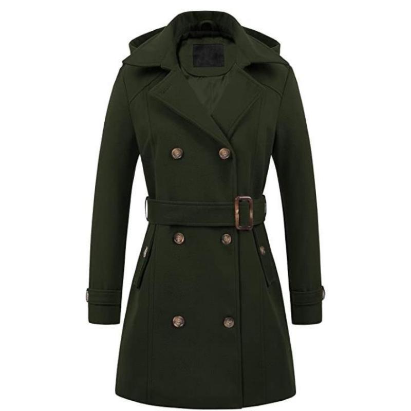 Women's Autumn and Winter Mid-length Warm and Comfortable Hooded Coat