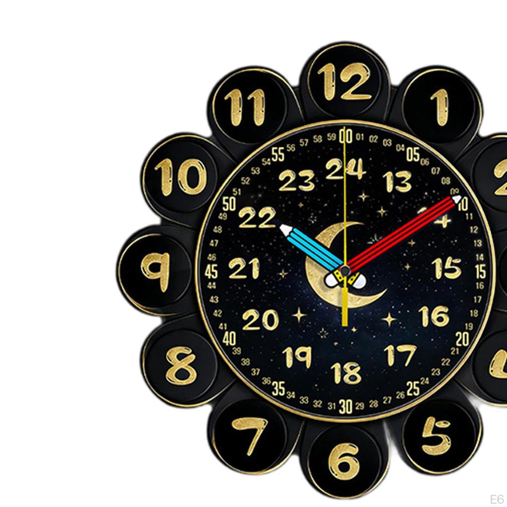 Learning Clock for Kids Analog To Tell Time Teaching Classroom Bedroom