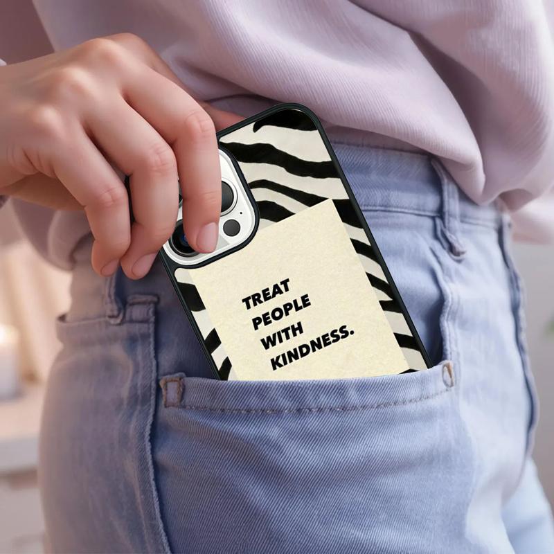 Treat People With Kindness Phone Case For iPhone 17 Air 15 16e 14 13 Pro Max Coque 12 11 Pro Max PLUS Cover