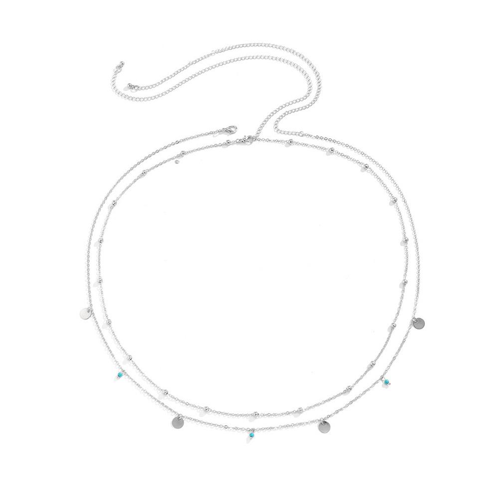 Przezroczysty łańcuszek na talię z cyrkoniami dla kobiet letni łańcuszek na brzuch taniec dziewczyny moda błyszczący Se K6P7