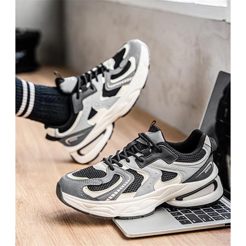 Men's Shoes Spring and Summer Mesh Breathable Soft Sole Non-slip Shock Absorption Student Running Casual Sports Shoes