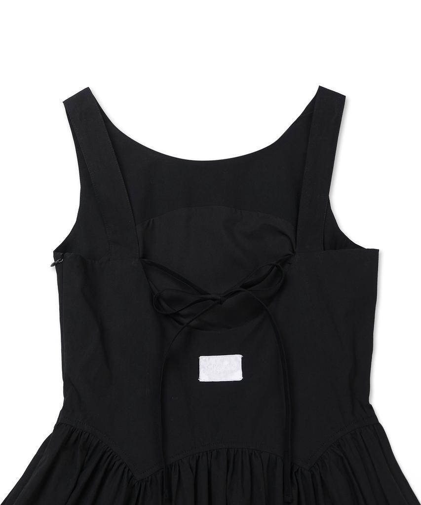 Michikoleondeonkosino Hem String Layered Dress Black