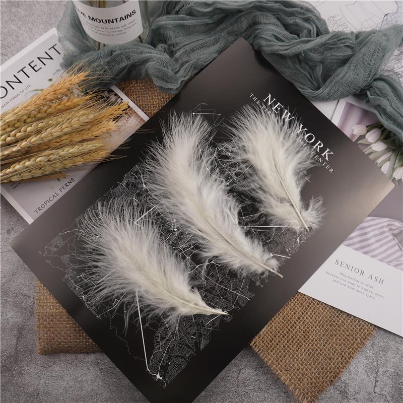 10-15Cm Fluffy Turkey Feathers Hard Stick Colorful Marabou Plume Wedding Party Decoration Jewelry Creation Accessories
