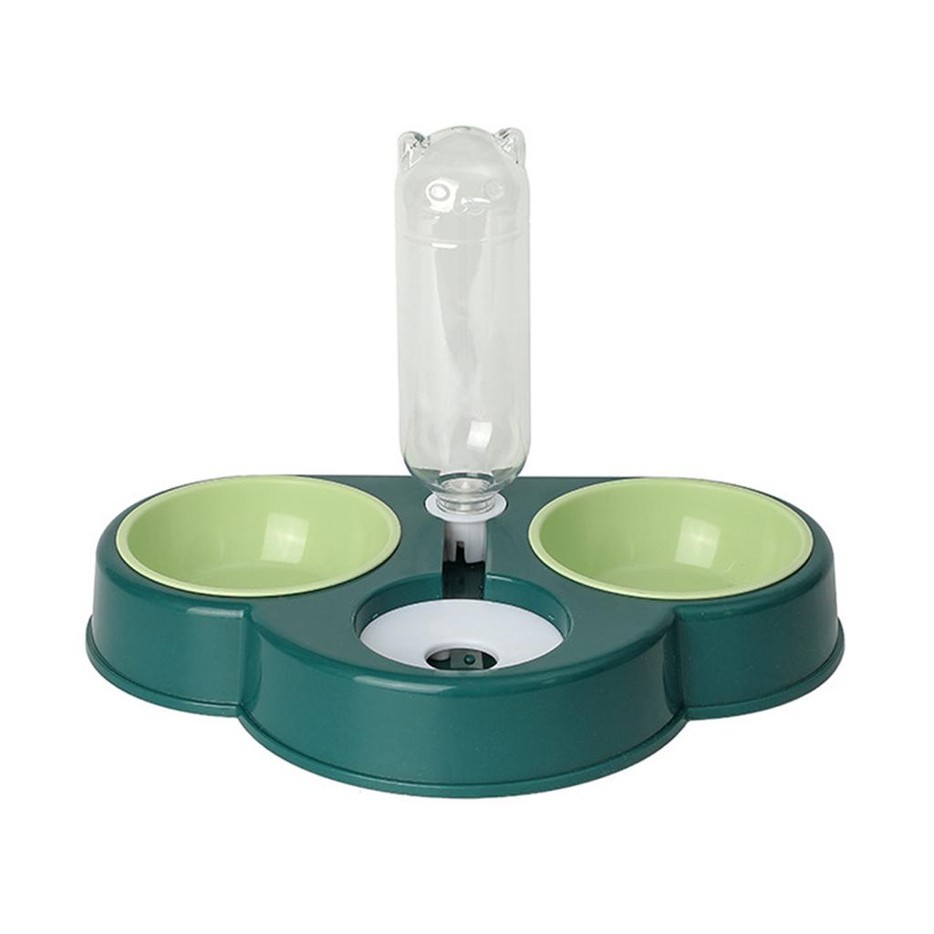 Dog Bowl Raised Cats Food Bowls with Detachable Stand 3 in 1 Pet Automatic Feeder with Water Fountain Multi Color