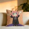 Hot Anime Character AAnya Forger Pillow Case Square DoubleSided Sofa Cushion Cover Bedroom Bedside Pillow