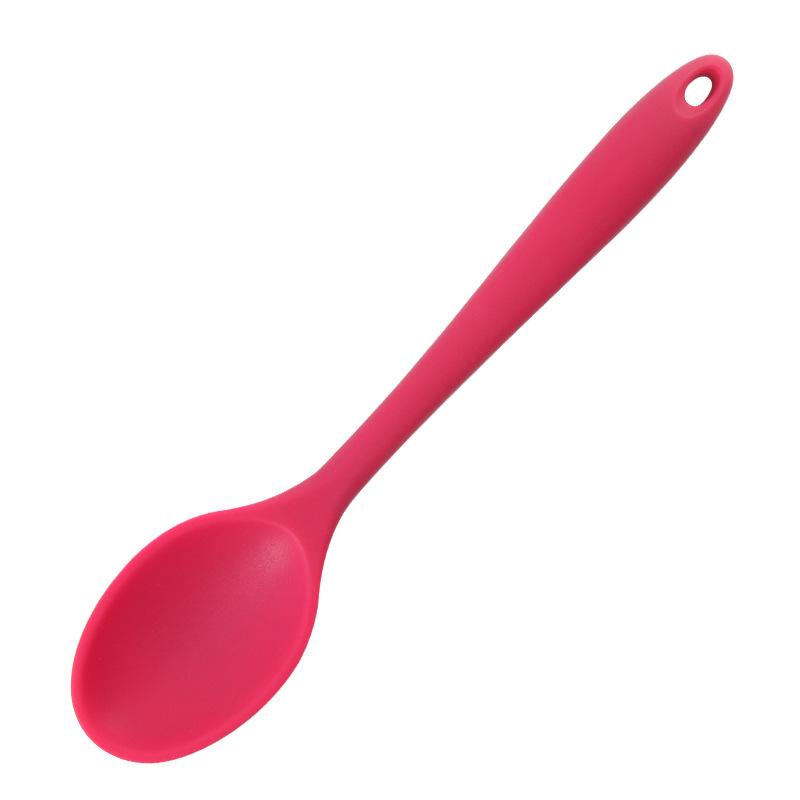 Integrated Silicone Cooking Spoon Set - Non-Stick, Multi-Purpose Rice, Seasoning, Soup, Wok, and Stir-Fry Spoons.