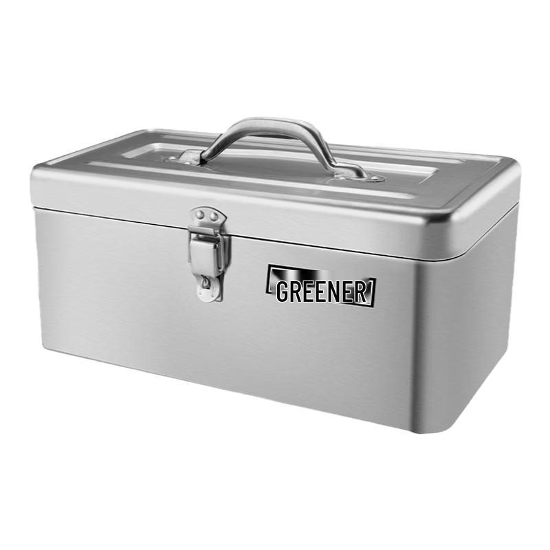 GREENER 18-inch Stainless Steel Industrial Toolbox