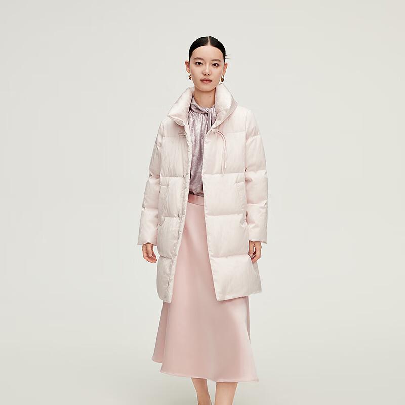 Damska kurtka puchowa Elle o średniej długości w stylu chińskim z kaczym puchem