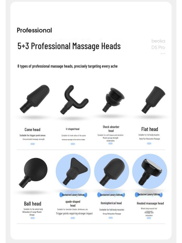 8x Yikang D5 PRO Deep Muscle Massager - Professional-Grade Sports Massage Gun