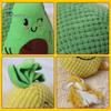 Dog Chew Toy Bite-resistant Built-in Sound Device Cotton Rope Soft Relieve Molar Boredom Plush Cartoon Pineapple Shape Pet Squeaky Supplies