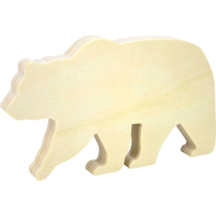 Ours en bois à poser Déco de Noël 16,5 cm