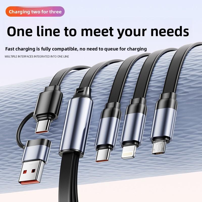 Universal 2in1 3in1 Fast Charging Data Cable For Smartphones And Tablets With Pd Support