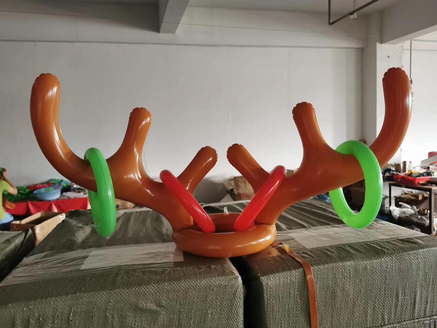 Inflatable Christmas Antler Ring Toss Game