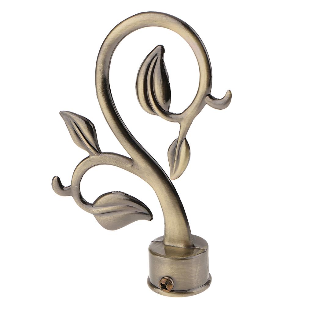 Vintage Curtain Rod Finial Aluminum Alloy Decorative Pole End Head for Window Ornament and Living Space Decor