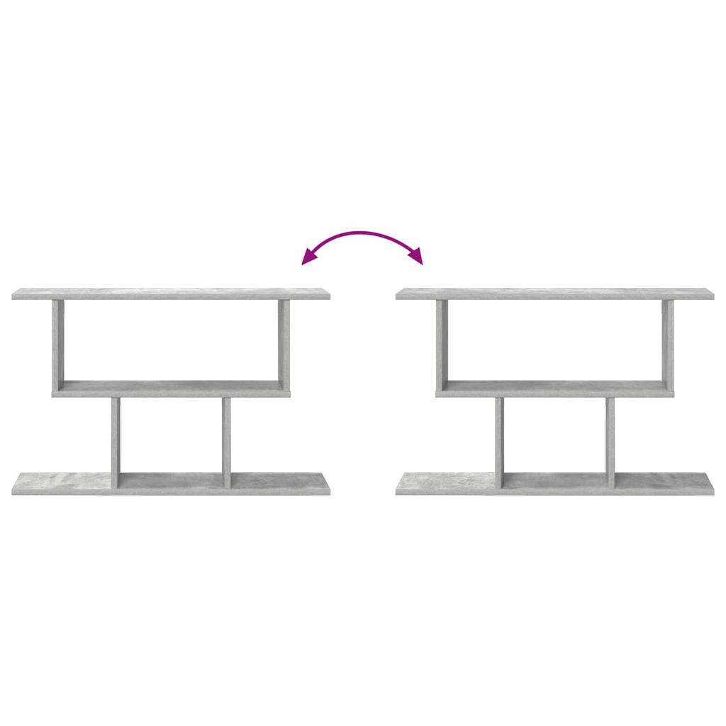 Wall Shelf Concrete Grey 80 x 15 x 50.5 cm Engineered Wood