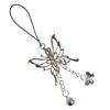 Trendy Anime Keyring Phone Chain Charm Trendy Phone Strap Chain Accessory Cosplay Keyring with Butterfly Bell Pendant