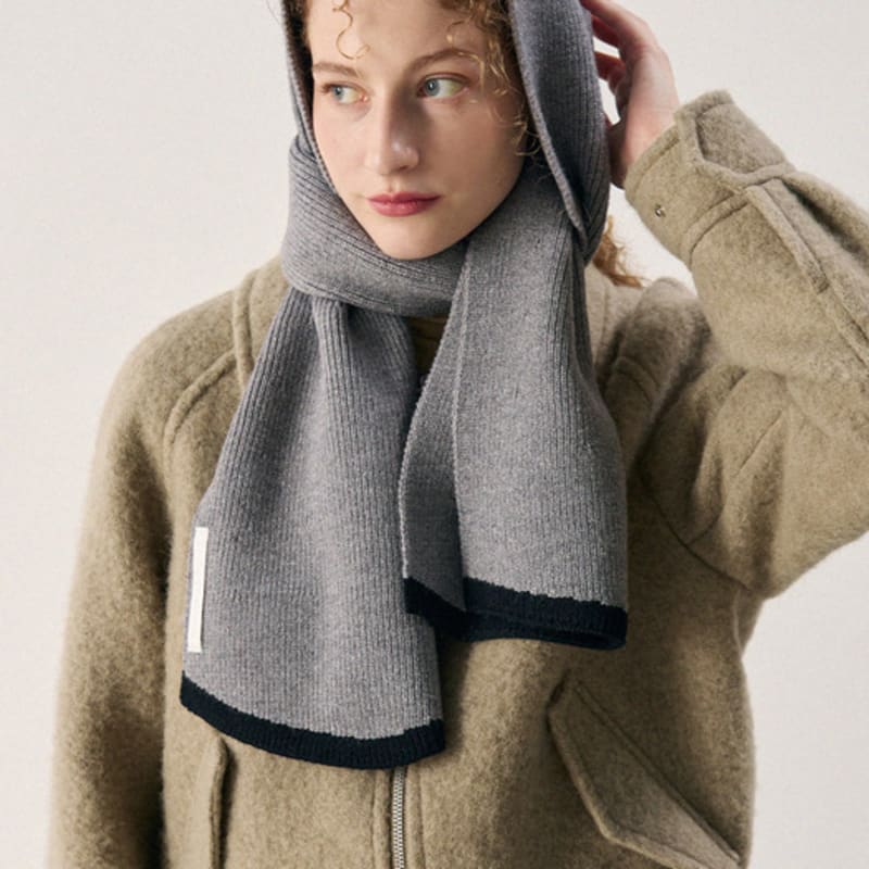 DRAWFIT WOMEN Line Flare Golji Knit Muffler [4 COLORS]