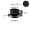 Shangkai Embossed Ceramic Coffee & Tea Cup and Saucer Set