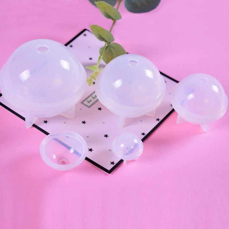 5pcs/ Set Ball Shape Silicone Mold Pendant Mould For Resin With Real Flower DIY Jewelry Making Tools Craft Cake Moulds Bake Tool