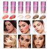 6 Colors Multifunctional Liquid Blush Highlighter Contouring Foundation Concealer Pencil Pearl Light Fine Flash Matte Natural Brightening Face Makeup