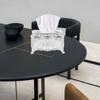 Embossed Paper Box Unique Tissue Holder Towel Dispenser Napkin Retro Decor Acrylic Container Desktop Decoration Travel Gold