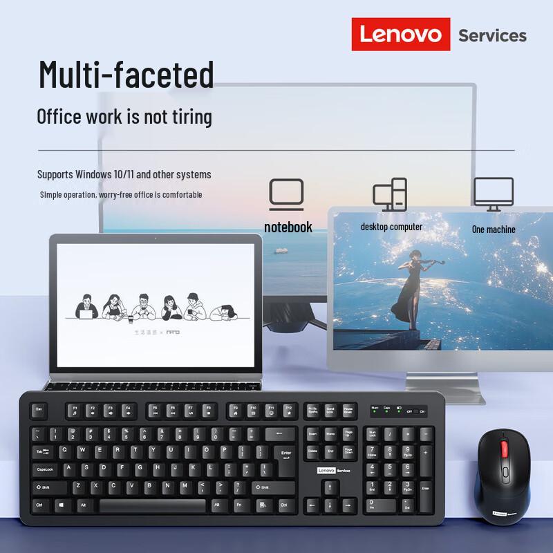 Lenovo Wireless Keyboard and Mouse Set