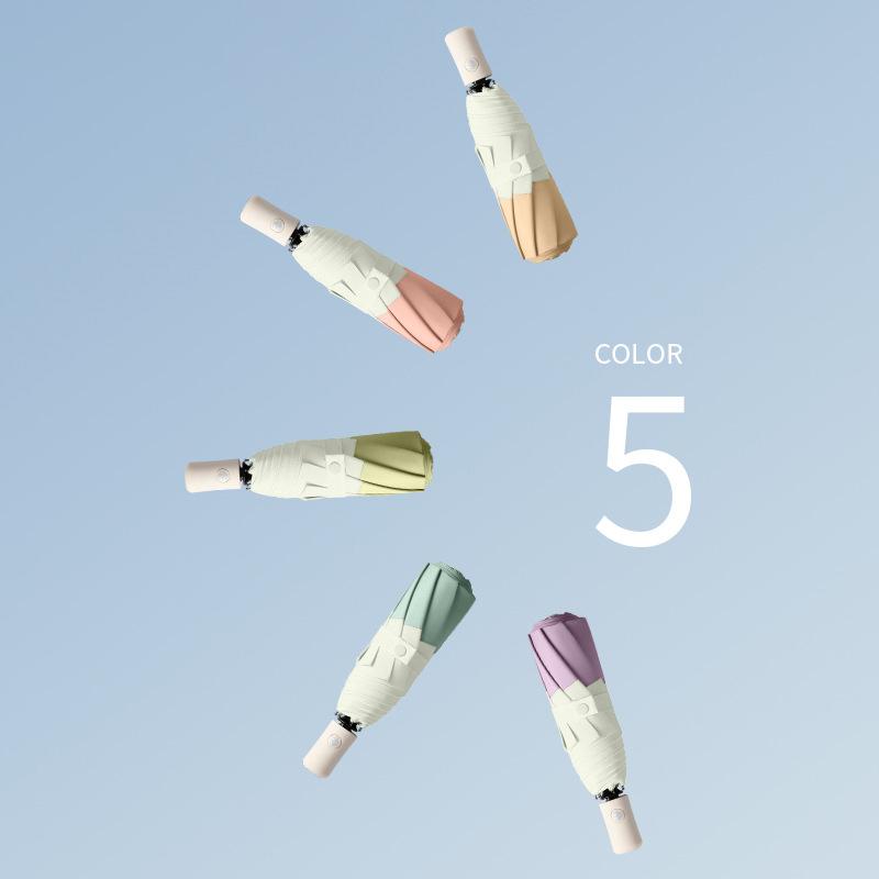 Fully Automatic Umbrella Sunscreen Minimalism Anti-UV Sun Umbrella Three-fold Windproof Sun/Rain Portable Compact Umbrella