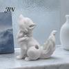 Minimalist Interior Ornament 3D Printing Ornament, Howling Moon Wolf Tabletop Figurine, Eco-friendly PLA Miniature Statue Matte Finish Desktop
