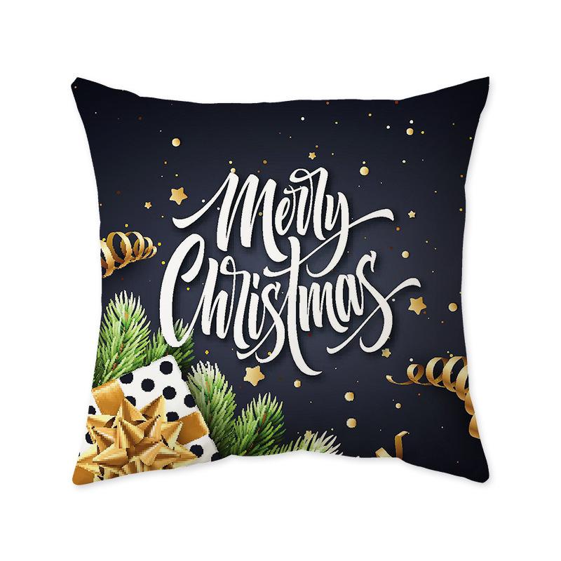 Christmas Atmosphere Cushion Pillow Bedside Sofa Living Room Printed Decorative Letter Pillow Cover