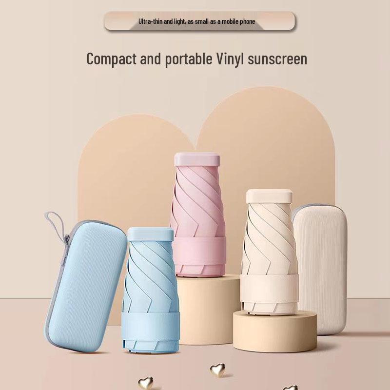 Women's UV Protection Foldable Sunshade Umbrella - Compact, Dual-Use for Sun & Rain