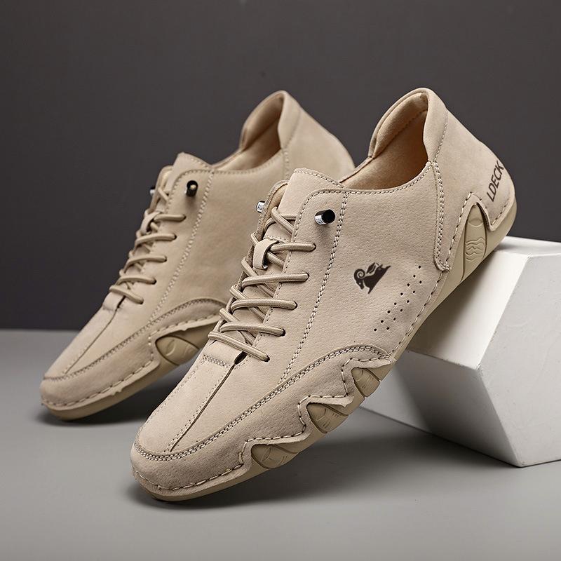 Leather Shoes Men Casual Sneakers Breathable Leather Loafers Driving Shoes Handmade Men Walking Shoe Hot Sale Moccasins Footwear