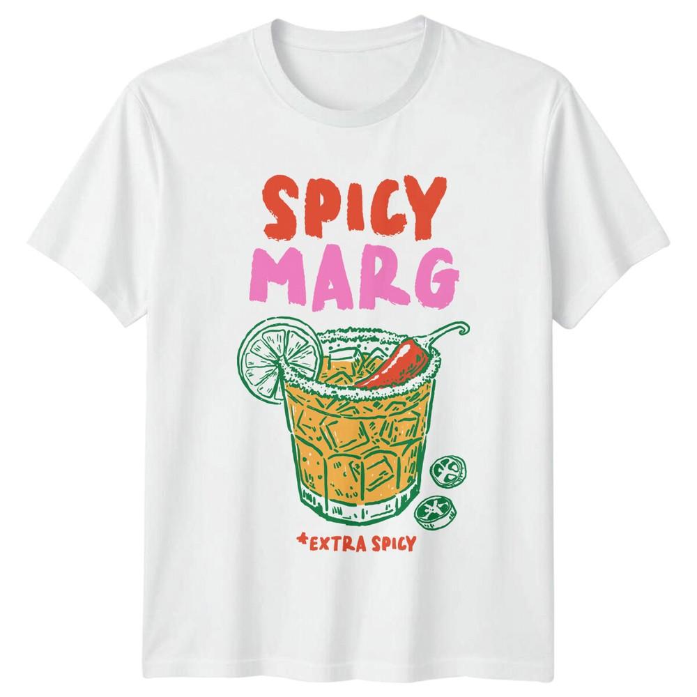 

Spicy Marg Extra Spicy Cocktails Mens T-Shirt Womens Tee Unisex Graphic Top L