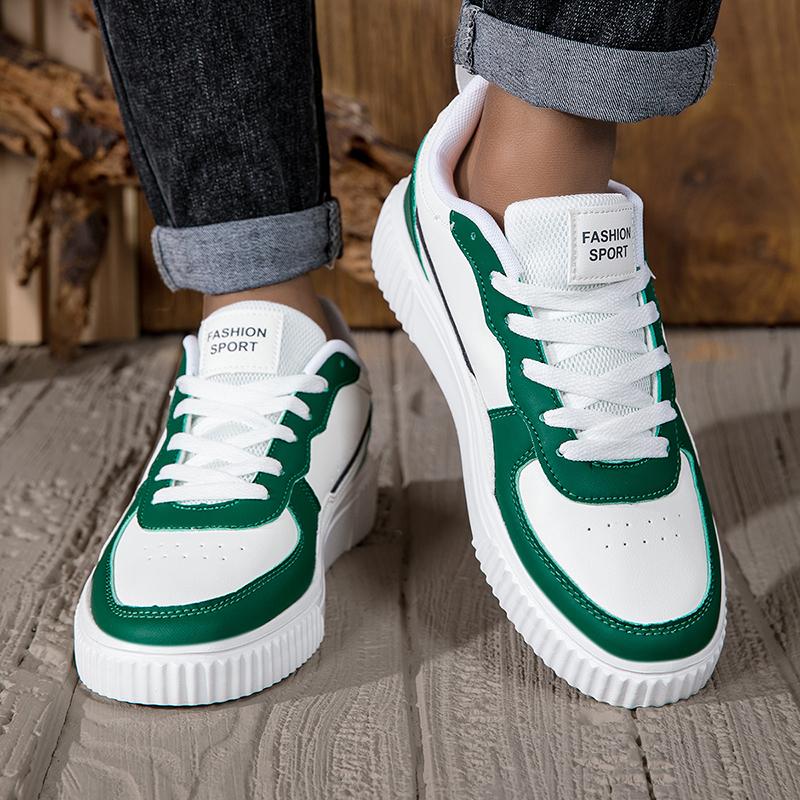 Autumn New Fashionable and Versatile Casual White Sports Shoes Four Season Anti Slip and Versatile Thick Soled White Men's Shoes