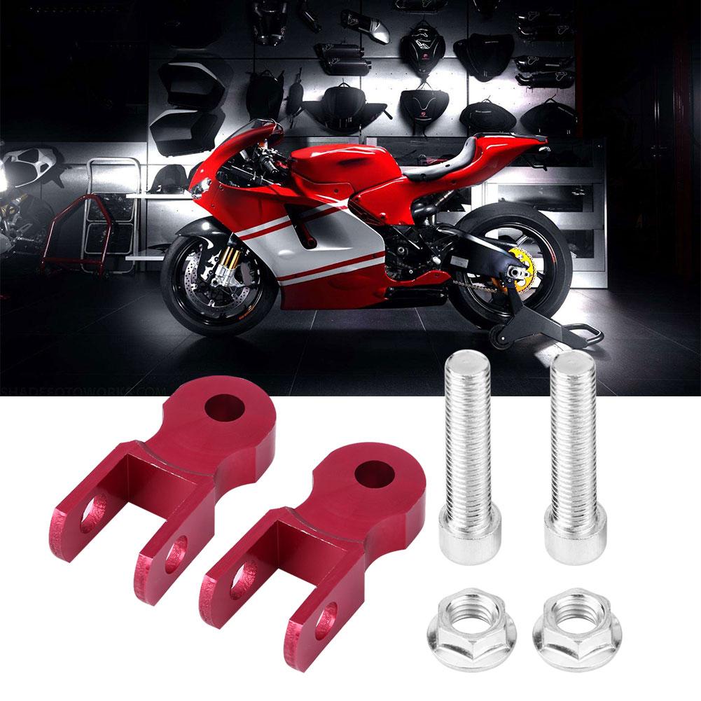 2pcs Universal Motorcycle Damping Heighten Device Shock Absorbers 5cm Chassis Red (w  Screw)