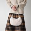 Andrea Cardone Women's Leather Handle Boa Hobo Bag Q46530