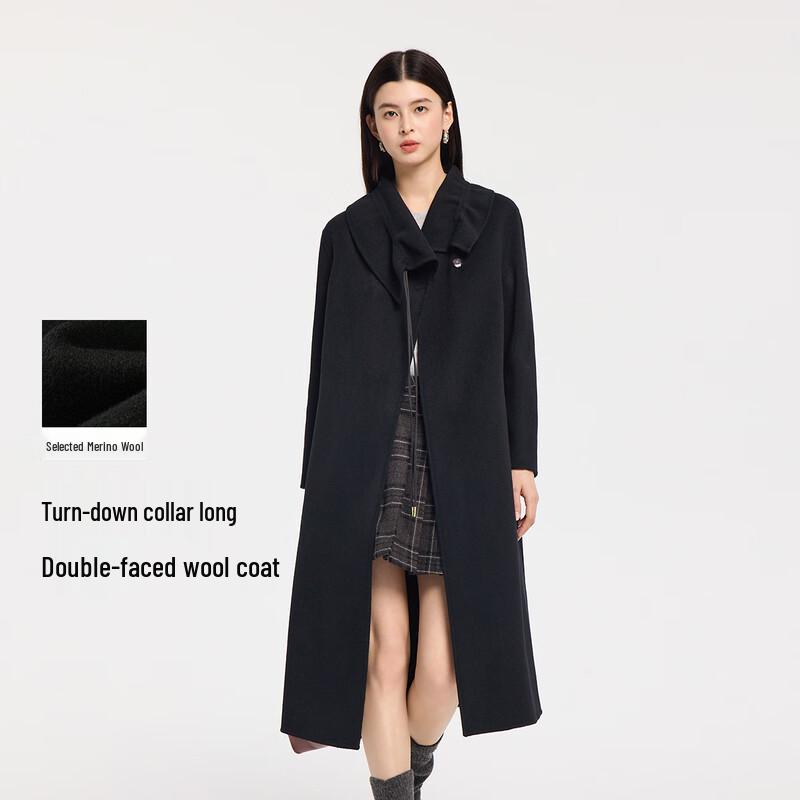 FivePlus Women's Double-Breasted Wool Blend Coat