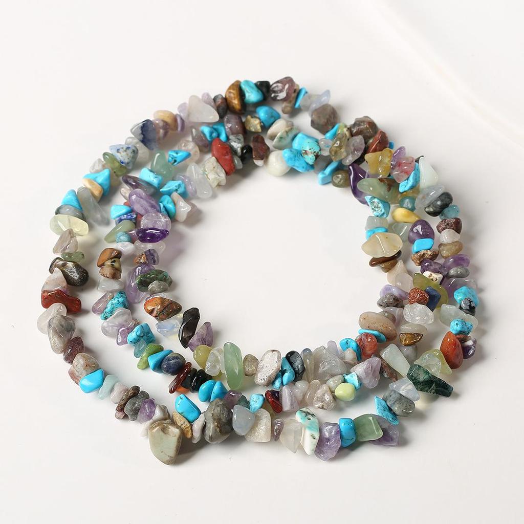 80cm Natürliche Amethyst Splitterkette - Poliert, Unregelmäßige Streifen für DIY Schmuck & Armbänder