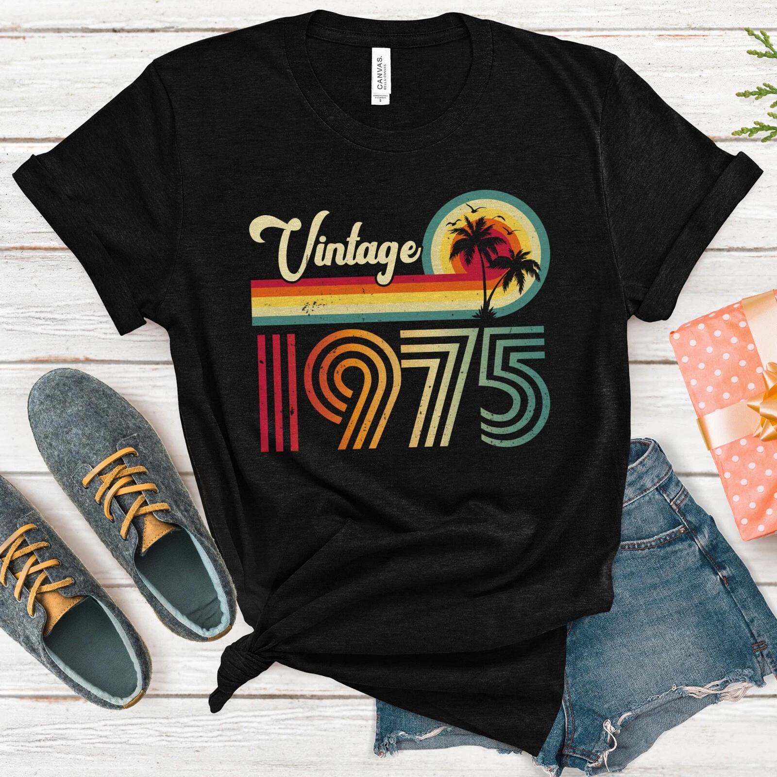 Vintage 1975 t-shirt, 50th Birthday Shirt, 1975 Birthday, Vintage 1975, 50th Tee S