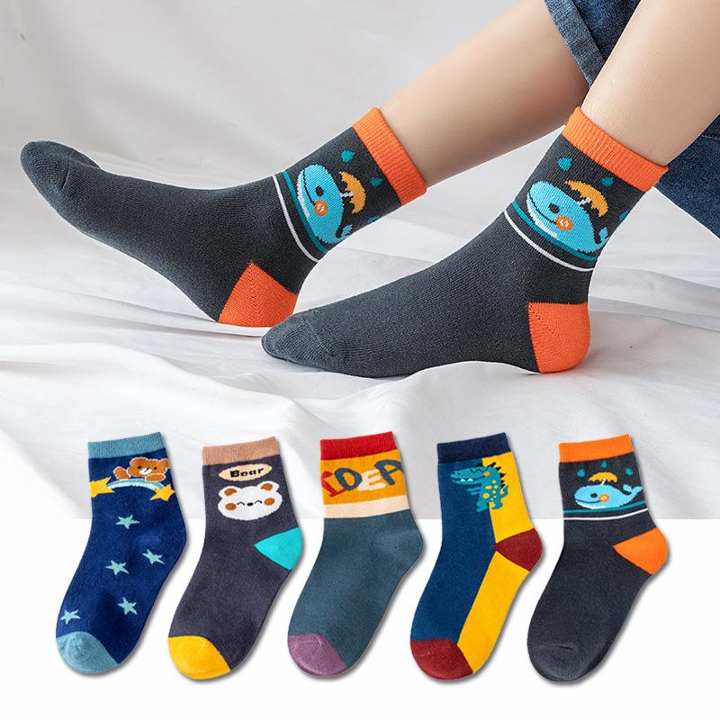 5 Paar Baby Kinder Socken Cartoon Frühling Herbst Tier Kinder Socke Mädchen Niedlich Junge Kleinkind Socken 1-12 Jahre