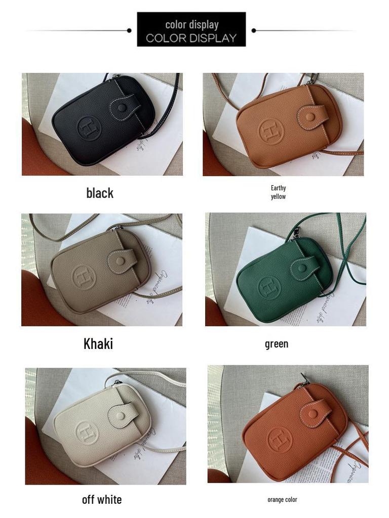 2025 Wielofunkcyjna Torba Crossbody na Telefon z Prawdziwej Skóry - Wytłaczana Skóra Bydlęca Licowa Torba na Ramię