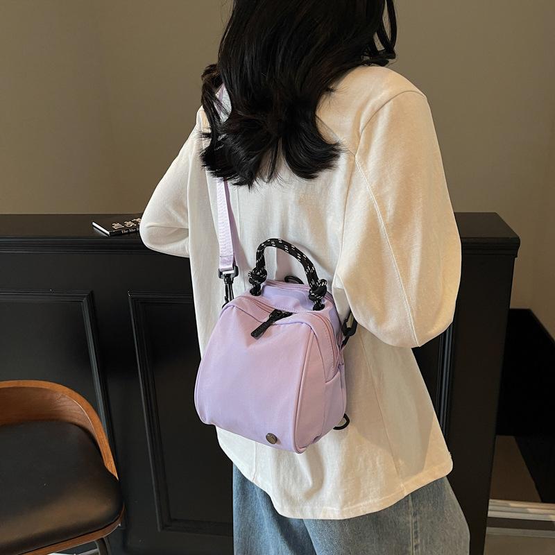 Shell Mini Backpack Versatile Commuter Cute Handheld Messenger Bag Leisure Travel Triple Bag Shoulder Bag