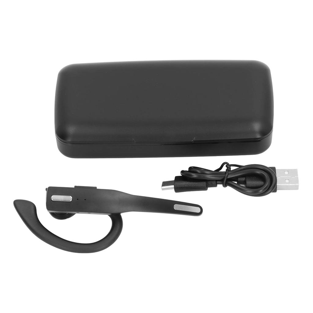 Bluetooth Earpiece Noise Canceling LED Digital Display Single Ear Bluetooth Headset with Charging Compartment for