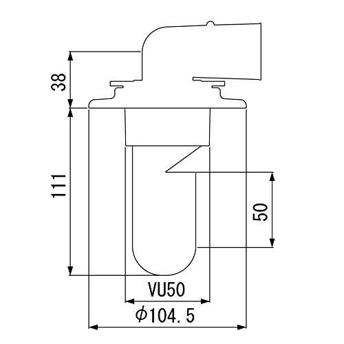 Miyako Washing Machine Drain Trap, Clean Type MB44CM VU50