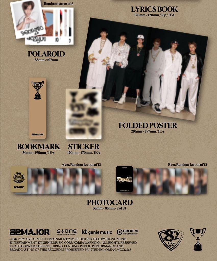 (Classic Ver.) 82MAJOR [Trophy] 4th Mini Album