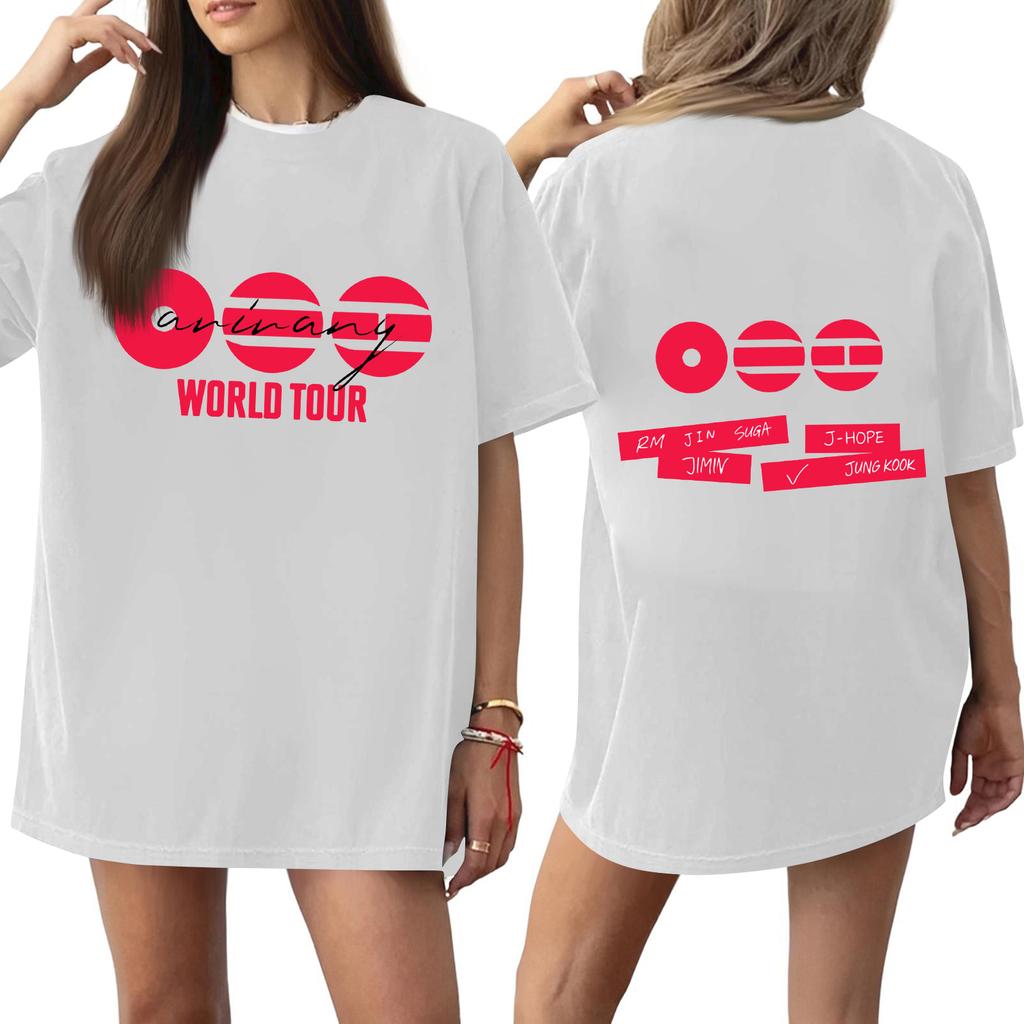 Damen Casual Buchstabendruck Kurzarm Top T-Shirt