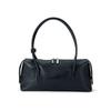 Barcos Leather Shoulder Wide Interior Pocket for Easy Perfect for Black Bag, Handbag, Women's, Zipper, Self-Standing Body, Shape-Retaining, Access,