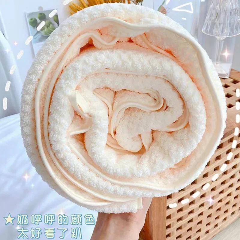 Gift Thickened Pineapple Grid Coral Velvet Couple Towel Non-cotton Bath Towel Super Soft Absorbent Quick-drying Bath Towel